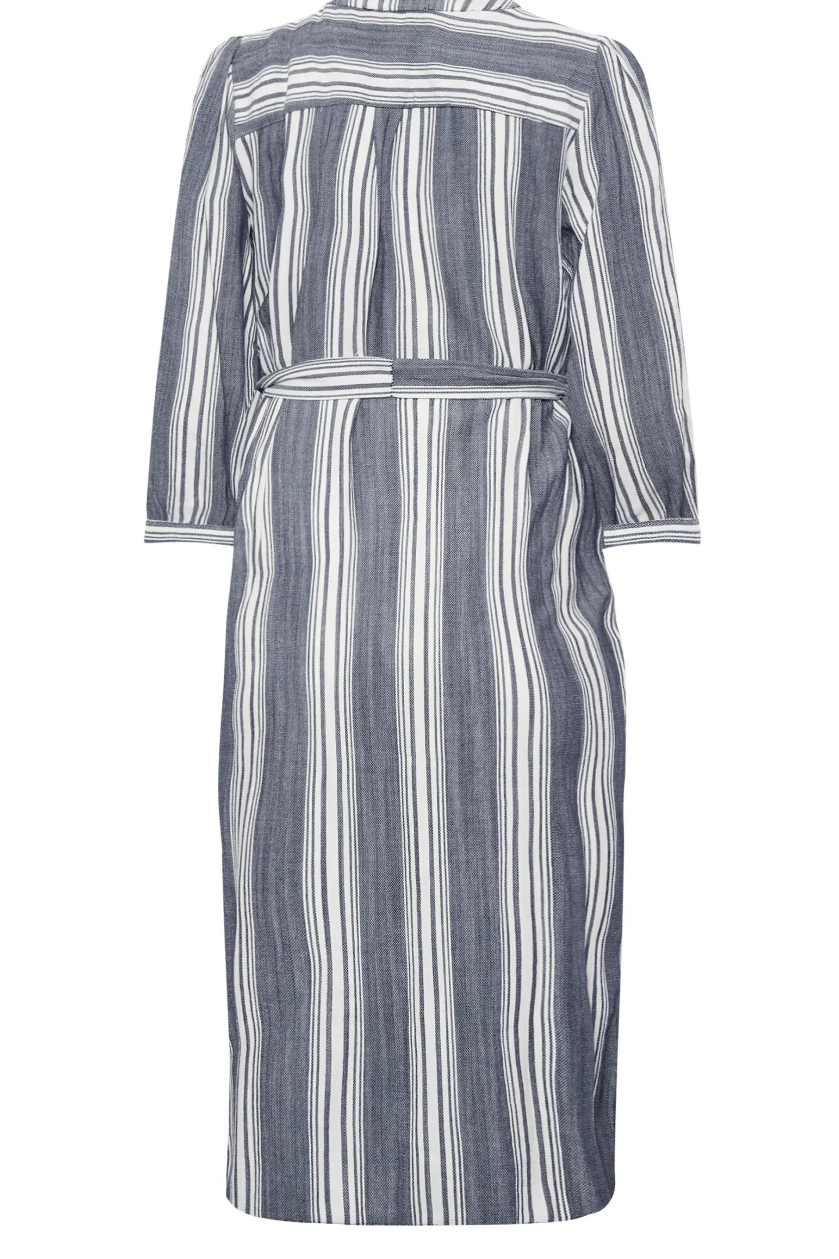M&Co Womens M&Co Navy Blue Stripe Print Tie Waist Tunic Dress