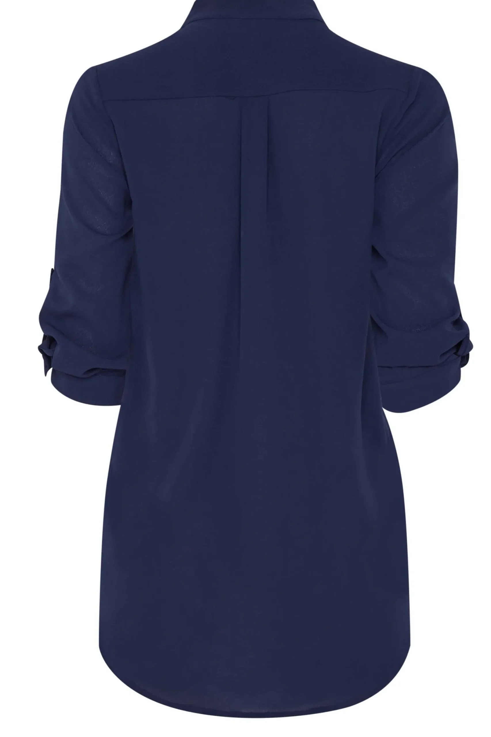 M&Co Womens M&Co Navy Blue Tab Sleeve Blouse