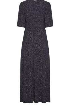 M&Co Womens M&Co Navy Blue Polka Dot Maxi Dress