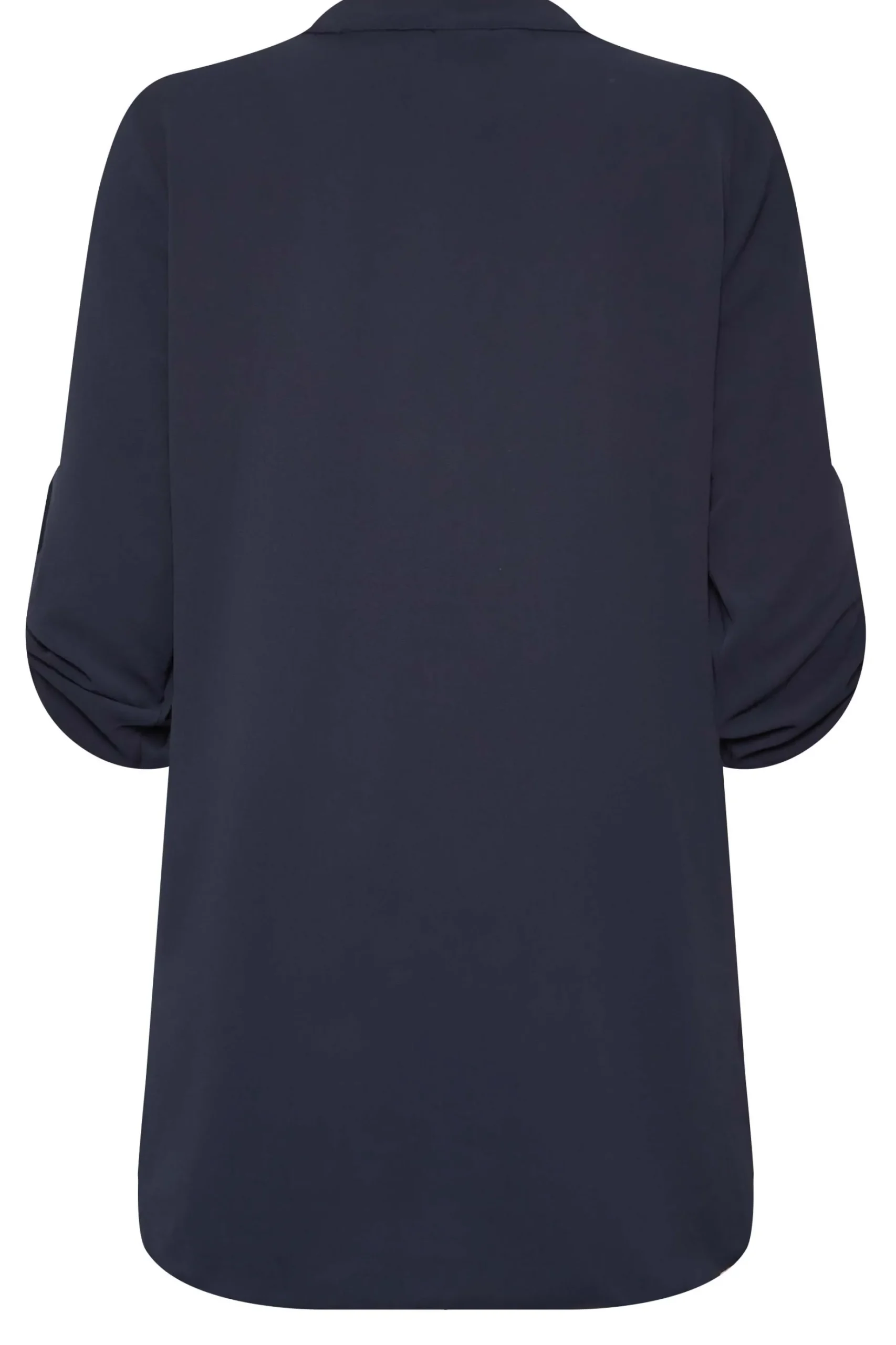 M&Co Womens M&Co Navy Blue Long Sleeve Button Blouse
