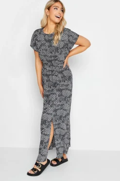 M&Co Womens M&Co Navy Ditsy Frill Sleeve Maxi Dress