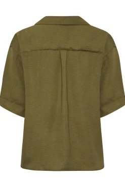 M&Co Womens M&Co Olive Green V-Neck Wrap Blouse