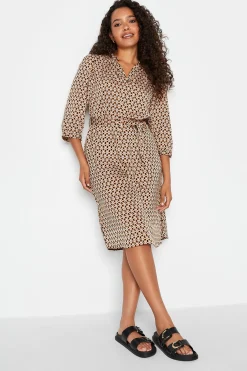 M&Co Womens M&Co Orange Geometric Print Tunic Dress