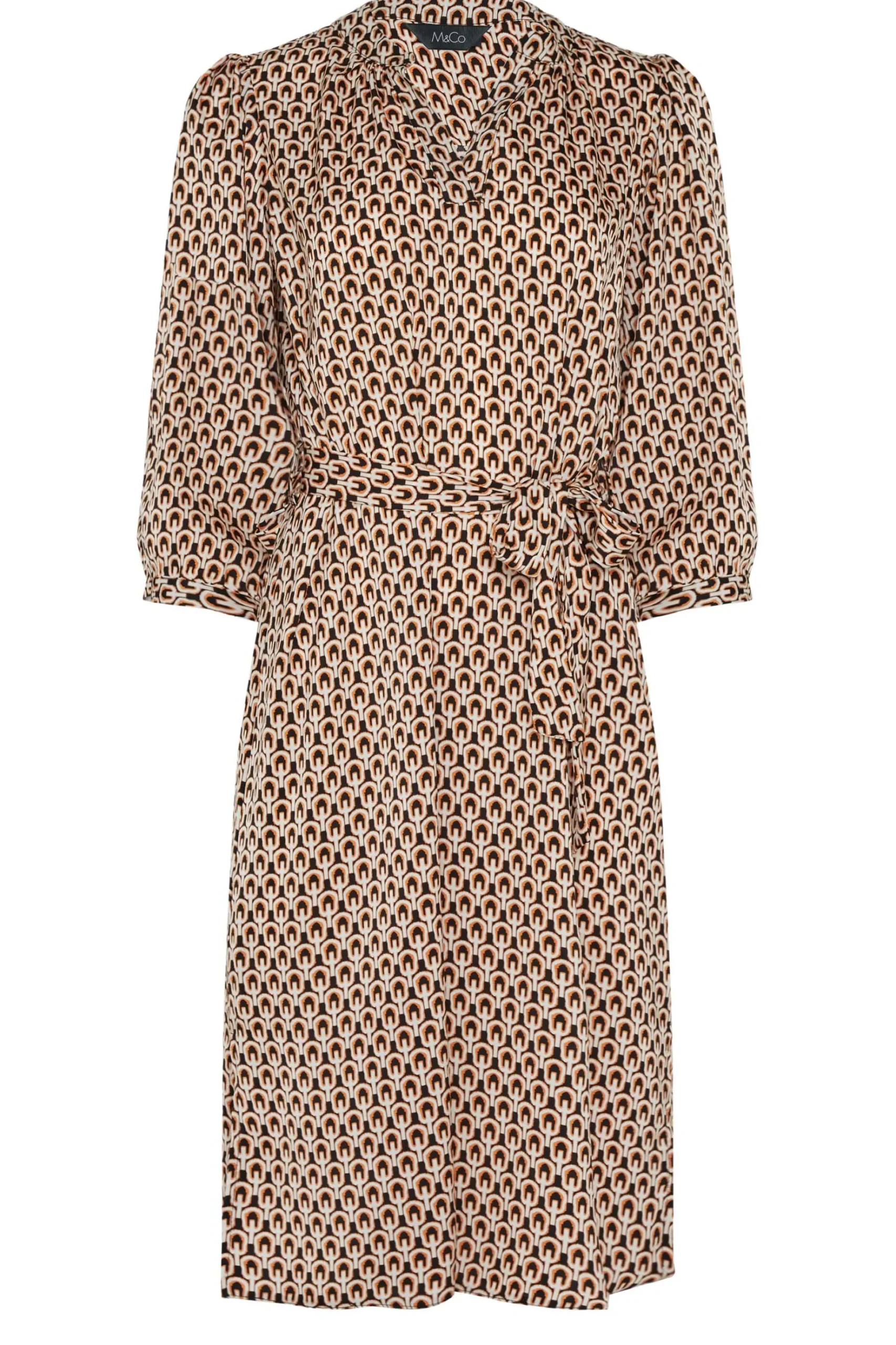 M&Co Womens M&Co Orange Geometric Print Tunic Dress