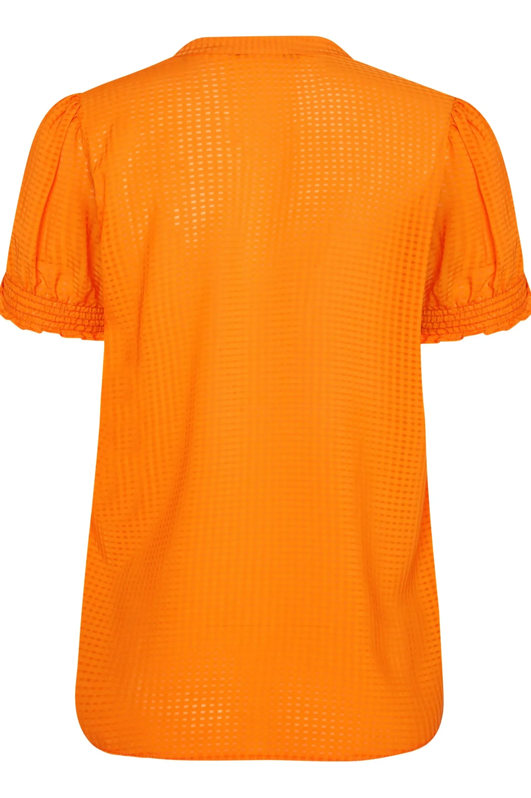 M&Co Womens M&Co Orange Gingham Frill Front Blouse