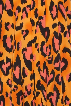 M&Co Womens M&Co Orange Leopard Print Blouse