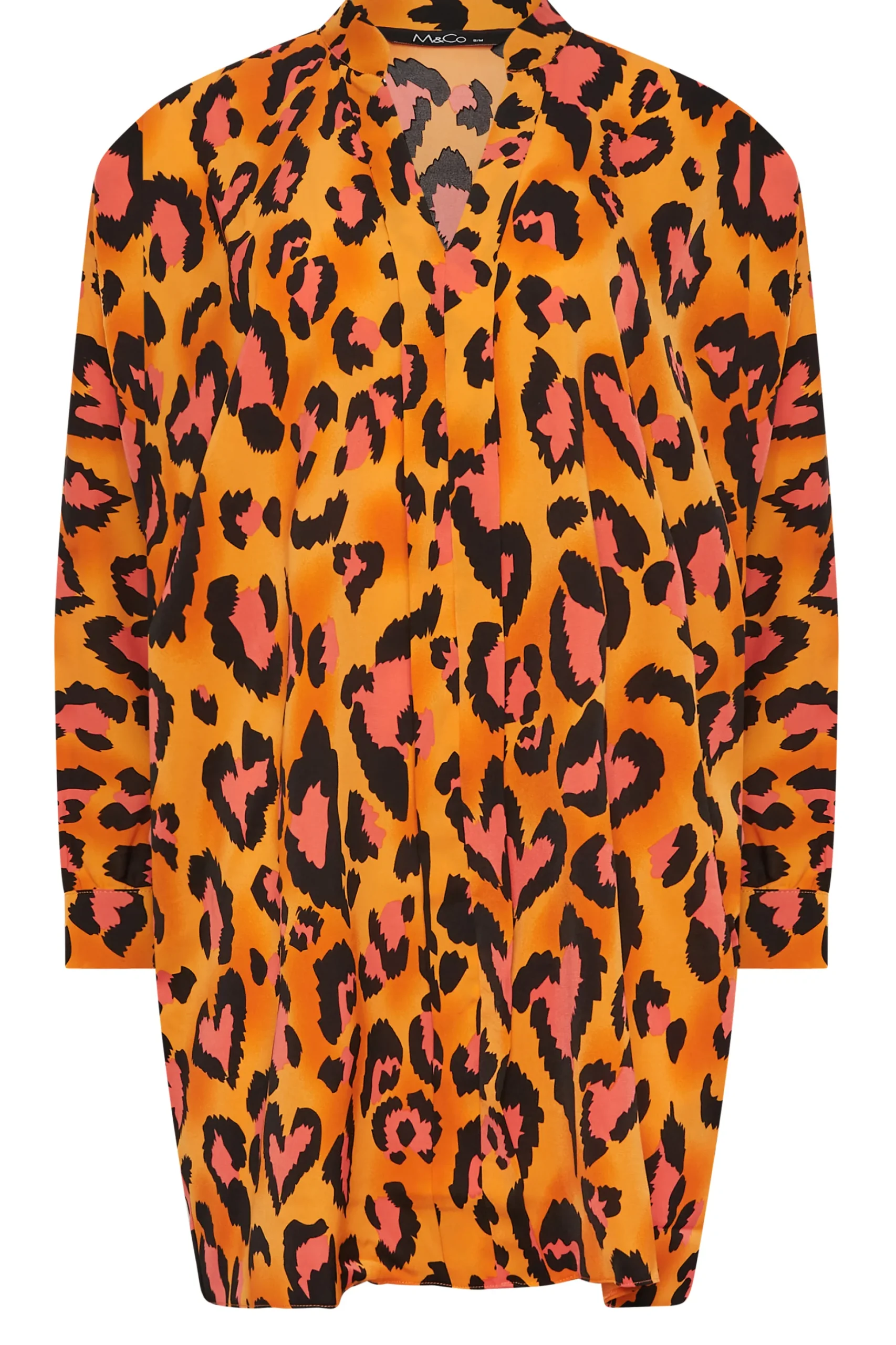 M&Co Womens M&Co Orange Leopard Print Blouse