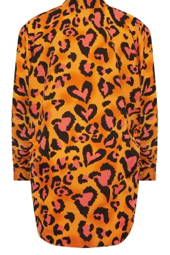 M&Co Womens M&Co Orange Leopard Print Blouse