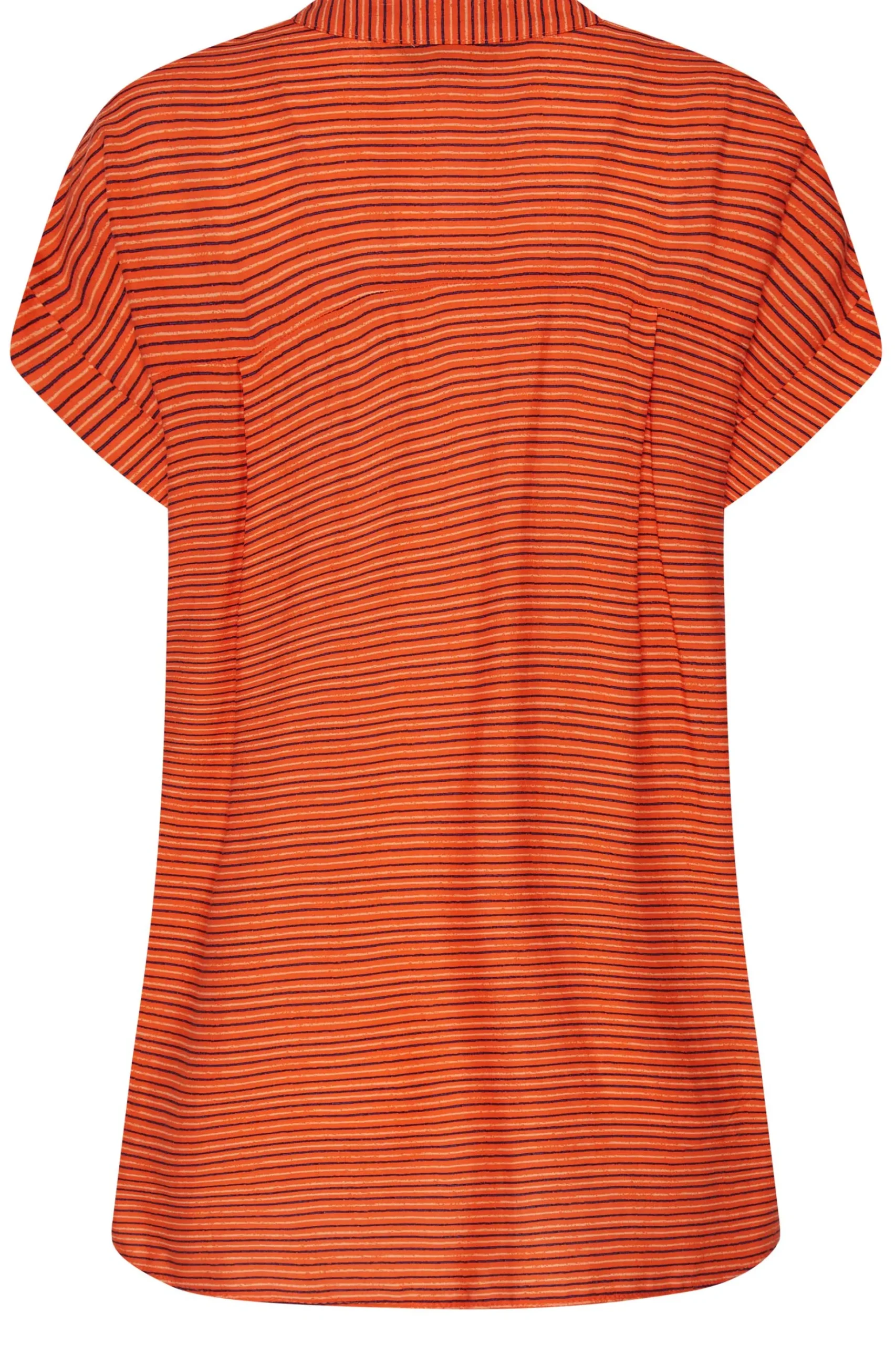 M&Co Womens M&Co Orange Stripe Grown On Sleeve Top