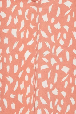 M&Co Womens M&Co Pink Brush Stroke Print Half Placket Shirt