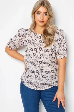 M&Co Womens M&Co Pink Daisy Print Blouse
