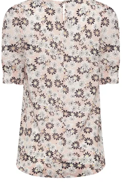 M&Co Womens M&Co Pink Daisy Print Blouse