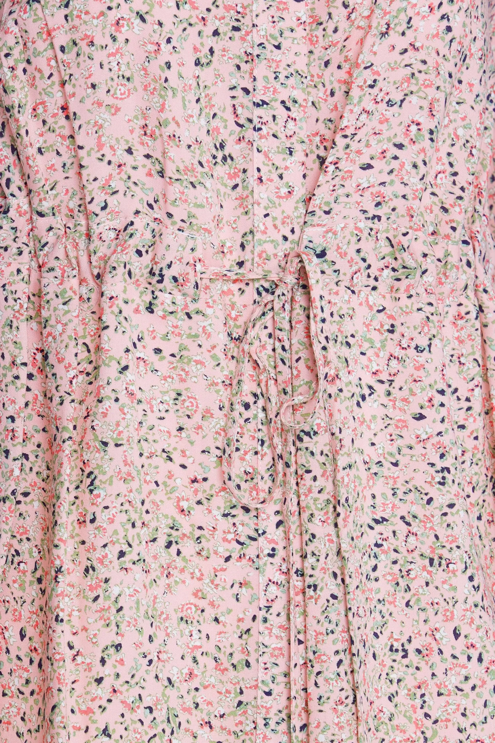 M&Co Womens M&Co Pink Ditsy Print Tie Waist Tunic Shirt