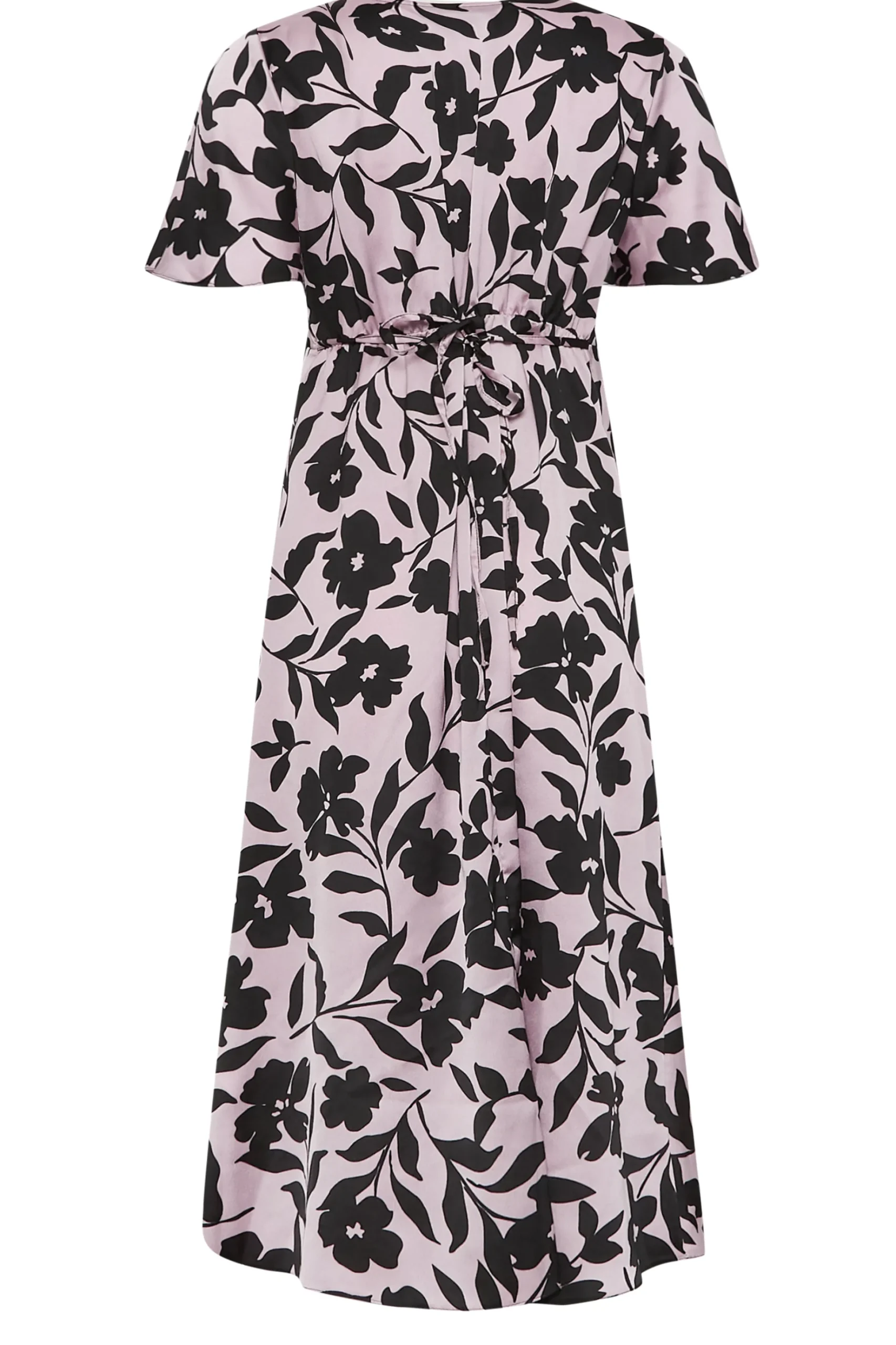M&Co Womens M&Co Pink Floral Midi Tea Dress