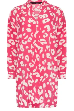 M&Co Womens M&Co Pink Leopard Print Blouse
