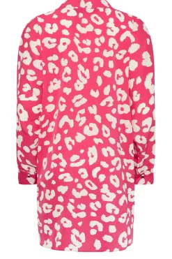 M&Co Womens M&Co Pink Leopard Print Blouse