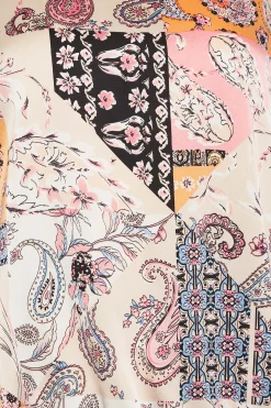 M&Co Womens M&Co Pink Paisley Print Short Sleeve Blouse
