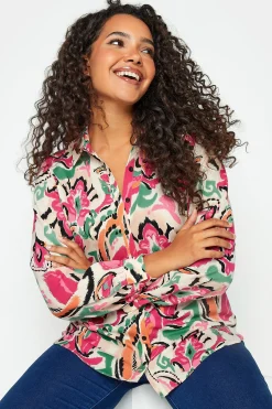 M&Co Womens M&Co Pink Paisley Print Long Sleeve Shirt