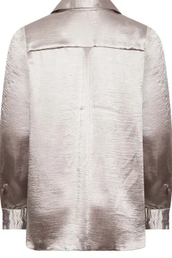M&Co Womens M&Co Pink Satin V-Neck Blouse