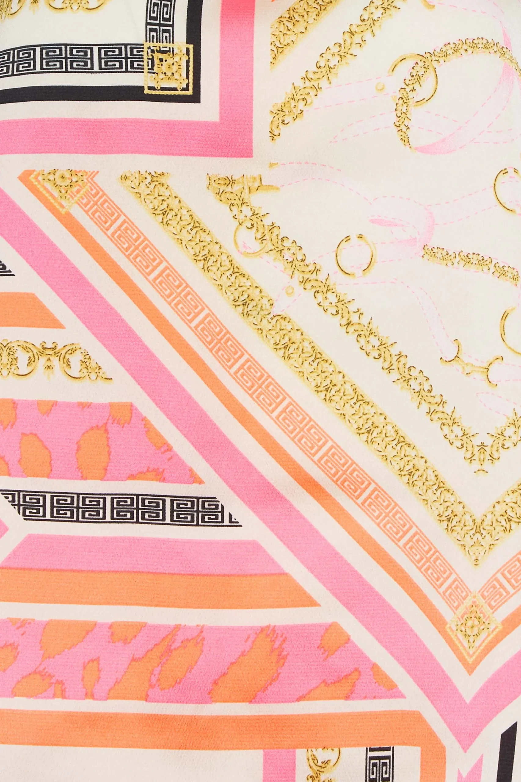 M&Co Womens M&Co Pink Scarf Print Halter Neck Blouse