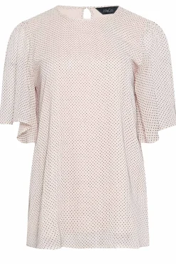 M&Co Womens M&Co Pink Spot Print Blouse
