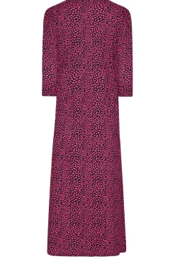 M&Co Womens M&Co Pink Spot Print Button Through Midi Dress