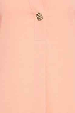 M&Co Womens M&Co Pink Statement Button Tab Sleeve Shirt