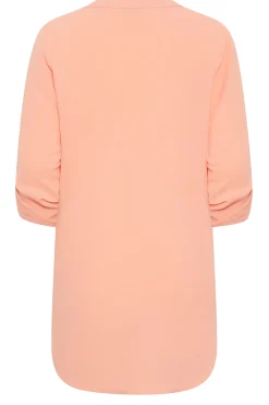 M&Co Womens M&Co Pink Statement Button Tab Sleeve Shirt