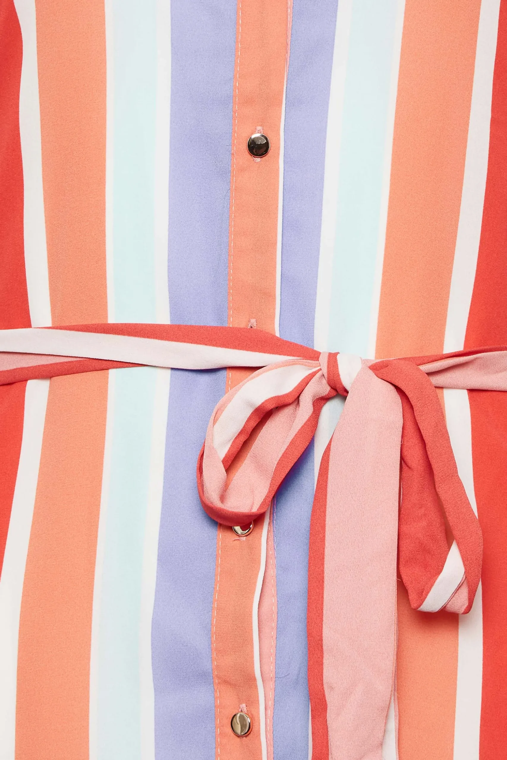 M&Co Womens M&Co Pink Stripe Tie Waist Blouse