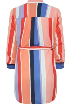M&Co Womens M&Co Pink Stripe Tie Waist Blouse