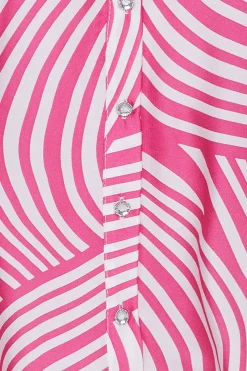 M&Co Womens M&Co Pink Swirl Print Shirt