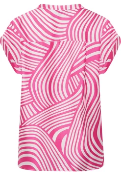 M&Co Womens M&Co Pink Swirl Print Shirt