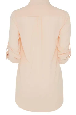 M&Co Womens M&Co Pink Tab Sleeve Blouse