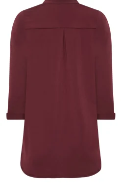 M&Co Womens M&Co Purple Half Placket Blouse