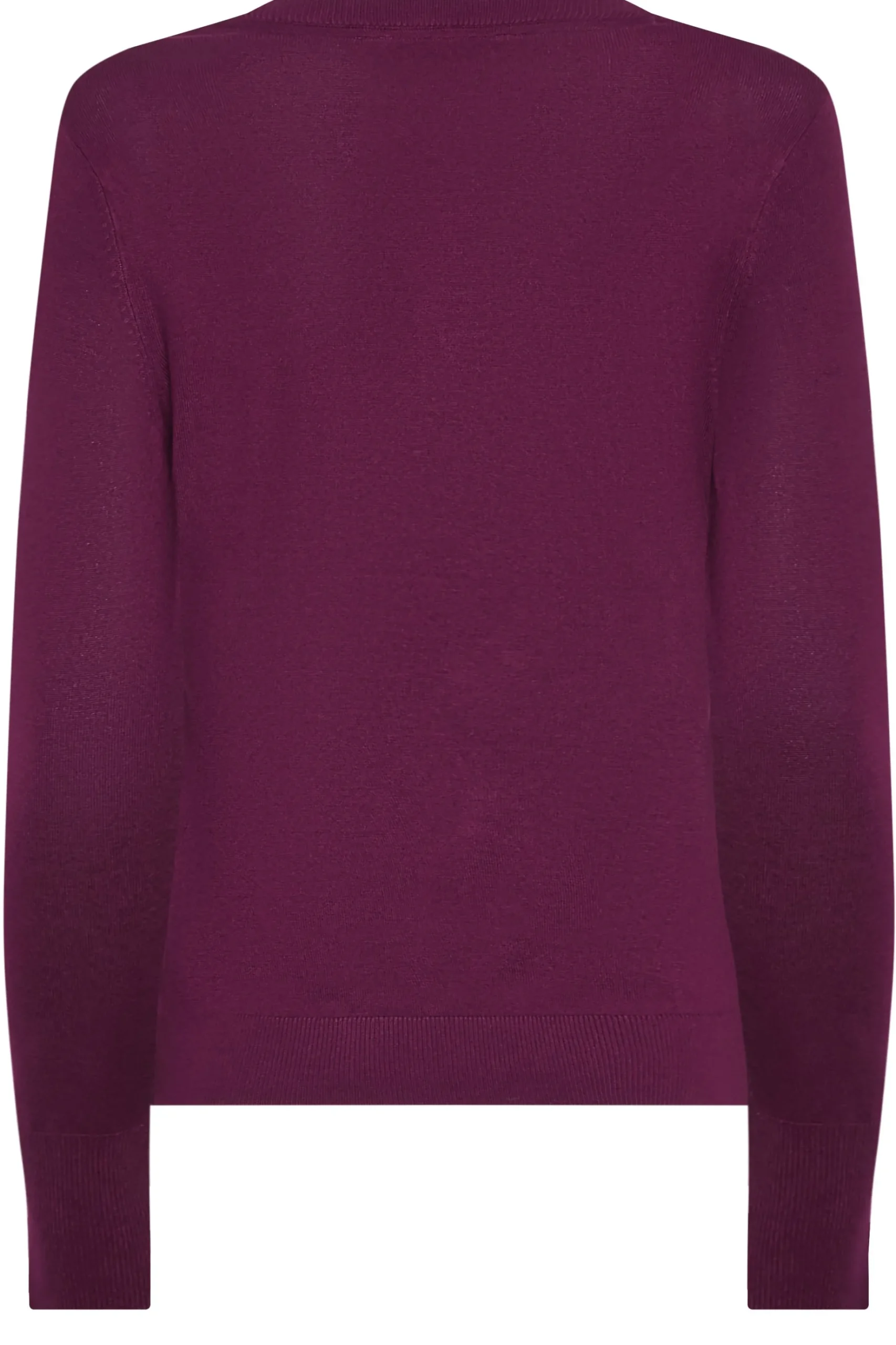 M&Co Womens M&Co Purple Long Sleeve V-Neck Jumper