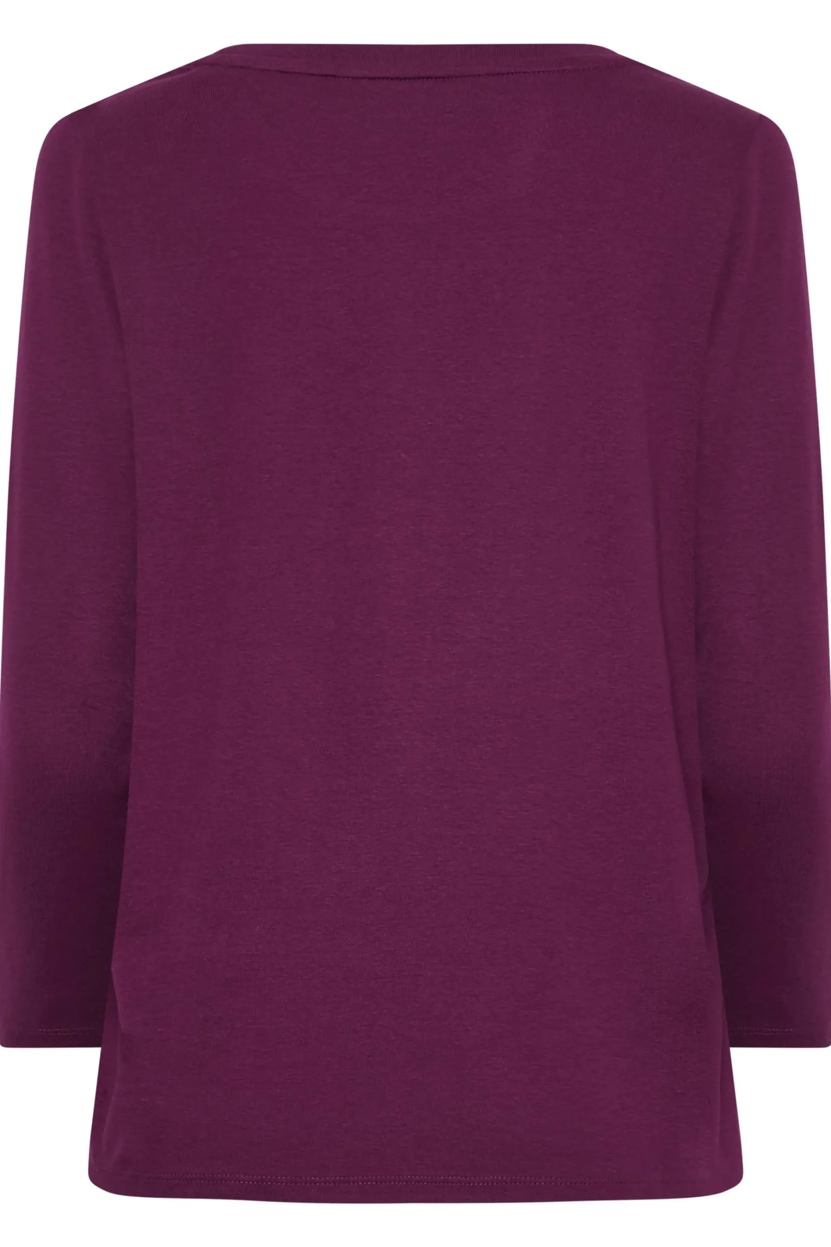 M&Co Womens M&Co Purple Long Sleeve Cotton Blend Top