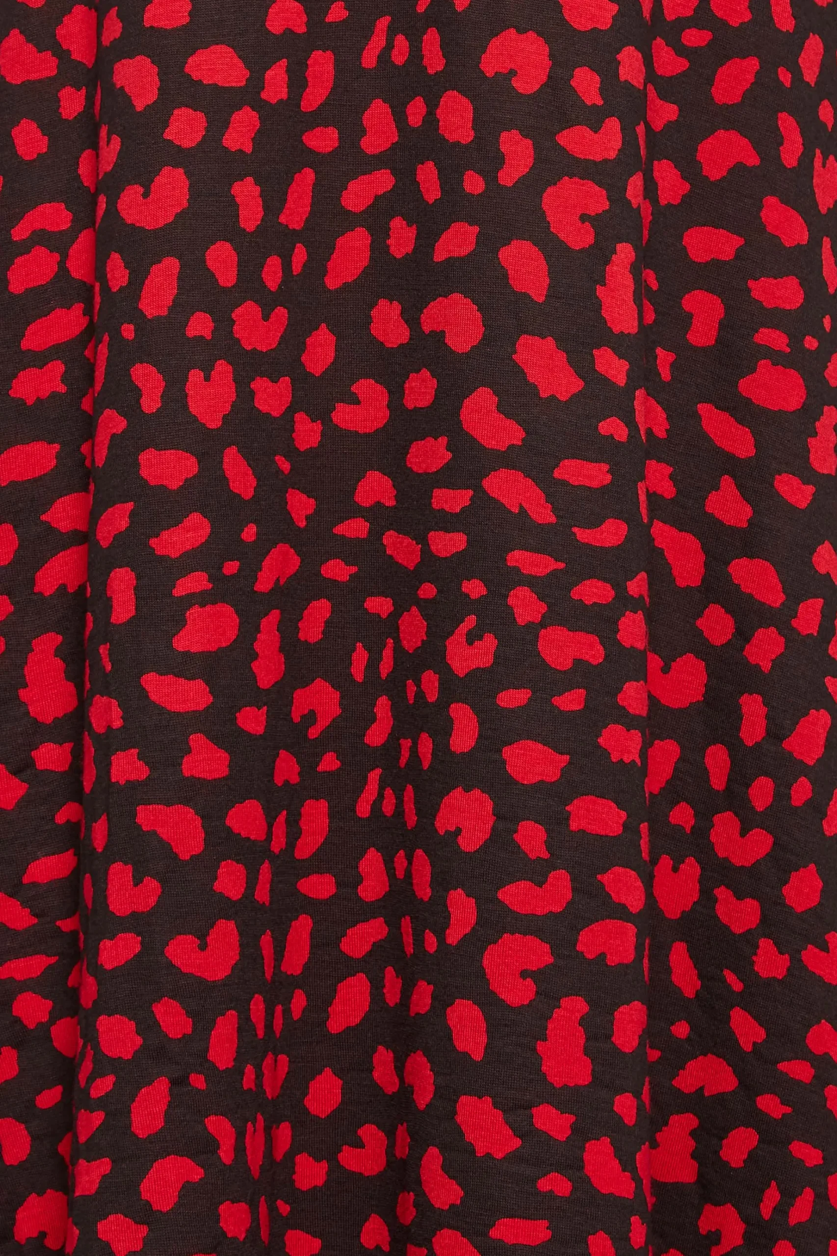 M&Co Womens M&Co Red Animal Print Keyhole Maxi Dress