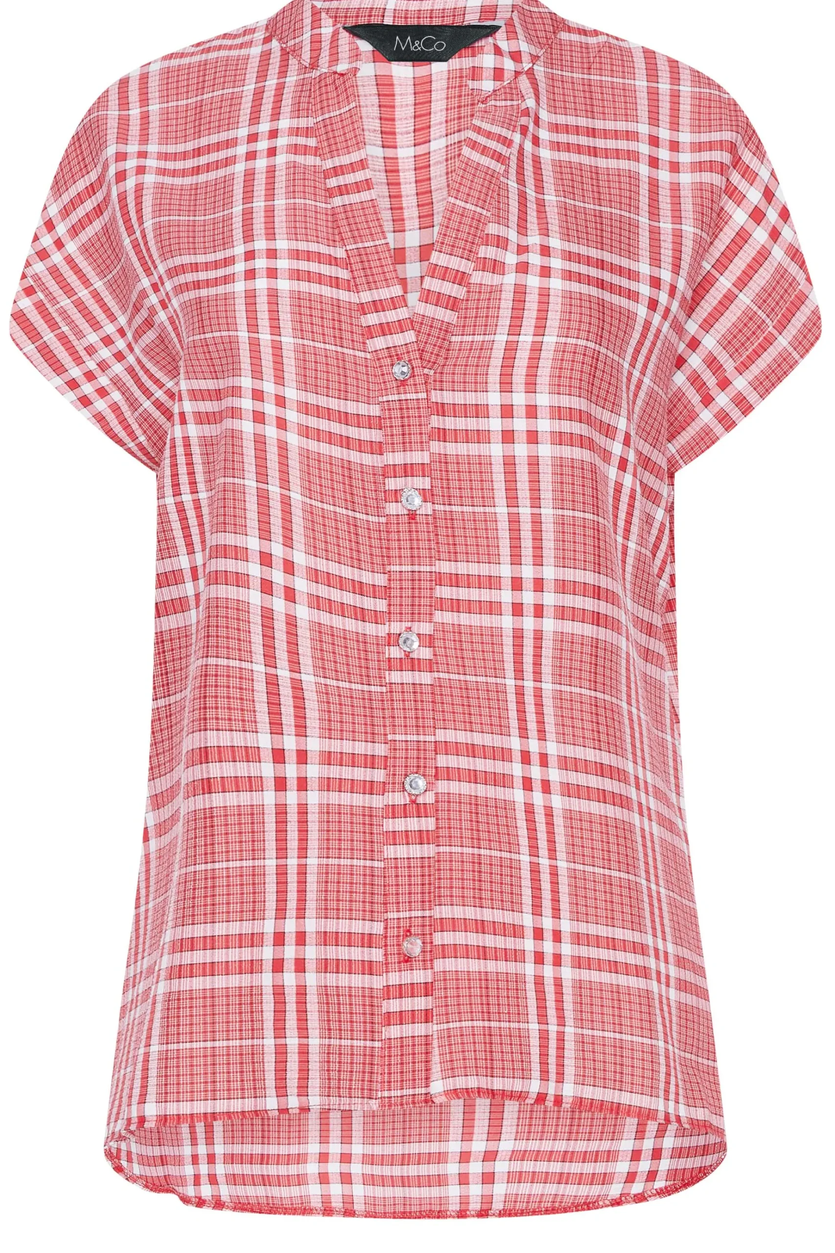M&Co Womens M&Co Red Check Print Shirt
