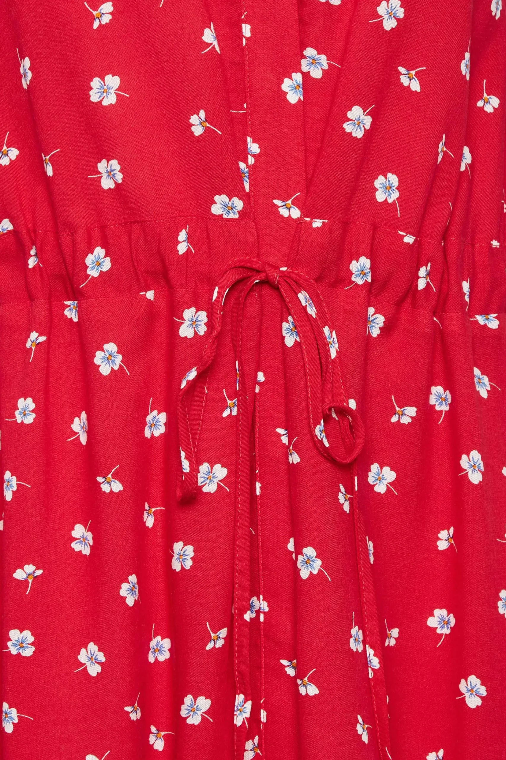 M&Co Womens M&Co Red Floral Print Tie Waist Tunic Shirt