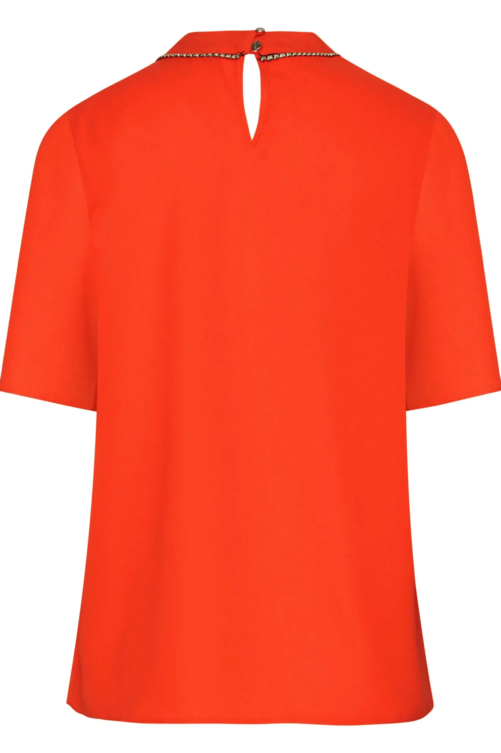 M&Co Womens M&Co Red Keyhole Sequin Blouse