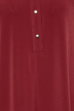 M&Co Womens M&Co Red Placket Jersey Shirt