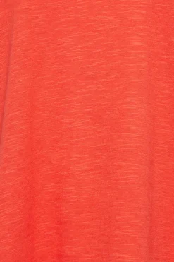 M&Co Womens M&Co Red Short Sleeve Cotton Blend T-Shirt