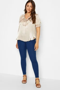 M&Co Womens M&Co Rose Gold Frill Front Blouse