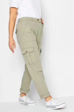 M&Co Womens M&Co Sage Green Cargo Trousers