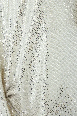 M&Co Womens M&Co Silver Sequin Angel Sleeve Wrap Top