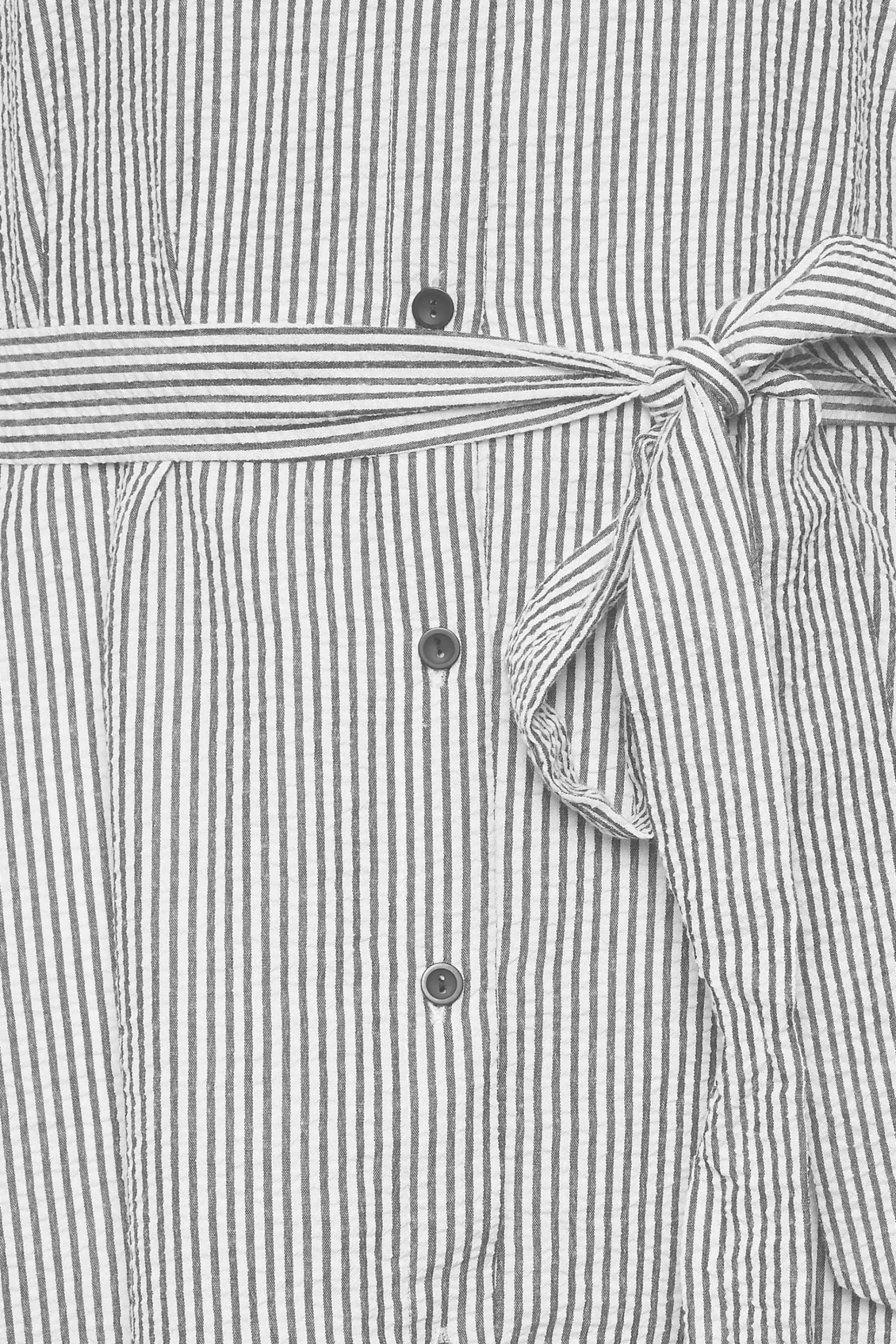 M&Co Womens M&Co White & Black Stripe Print Tie Waist Tunic Shirt Dress