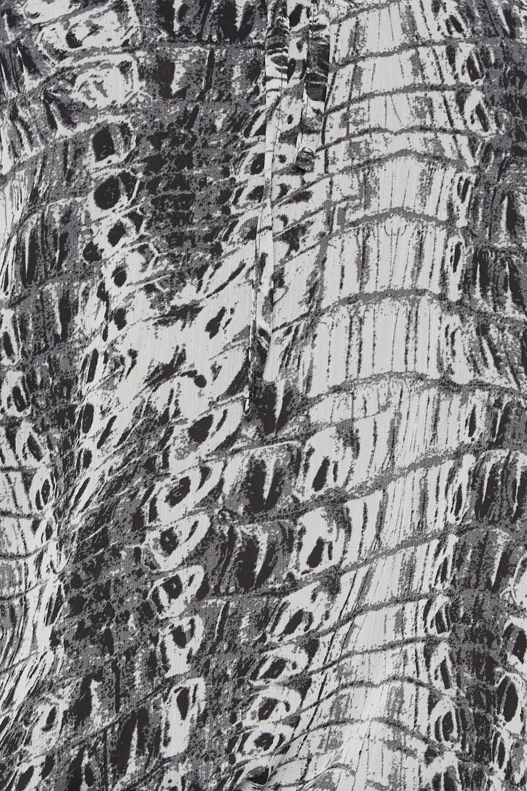 M&Co Womens M&Co White Abstract Print Tie Neck Blouse