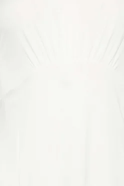 M&Co Womens M&Co White Angel Sleeve Split Hem Midi Dress
