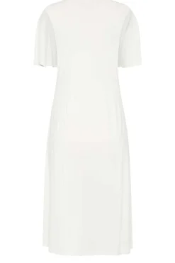 M&Co Womens M&Co White Angel Sleeve Split Hem Midi Dress