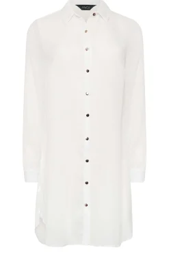 M&Co Womens M&Co White Dipped Hem Shirt